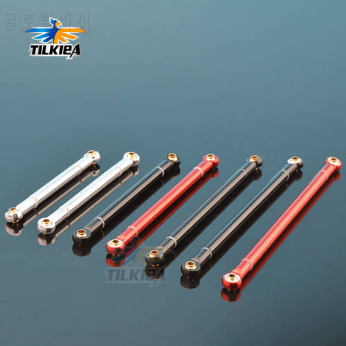 1PCS Upgrade Rod Parts Aluminum Alloy Link Rod 72MM-132MM Red/Silver/Black for 1/10 RC Crawler Axial SCX10 D90 RC4WD