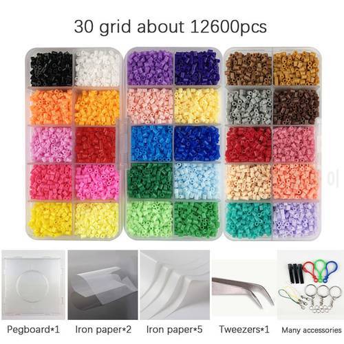 2.6mm Mini Hama Beads 80Colors kits perler PUPUKOU Beads Tool and template Education Toy Fuse Bead Jigsaw Puzzle 3D For Children