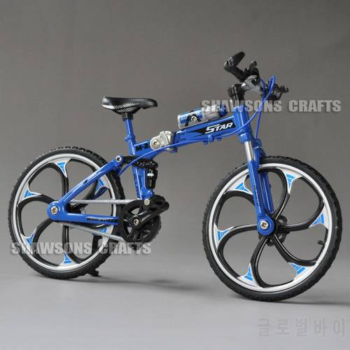 Diecast Metal Bicycle Model Toys 1:10 Folding MTB Mountain Bike Replica Collection