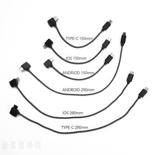 Remote Control Data Connected Cable Spark Cable Line Wire to Mobile Tablet Micro USB Connector For DJI Spark RC Drone FPV