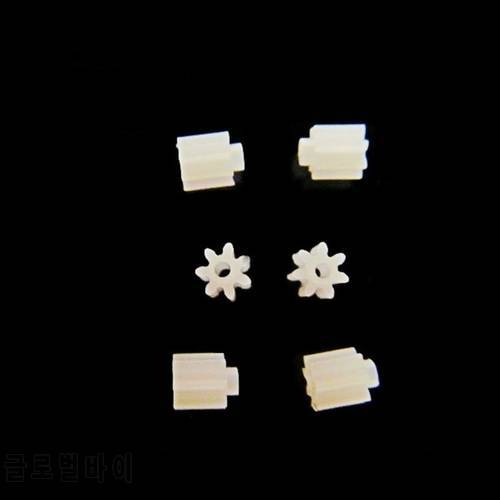6PCS/Lot 12/24PCS 7 Teeth 0.75mm Shaft Hole Gears Small Remote Control Helicopter Spare Parts Motor Small Gear 7T Diameter 2.6mm