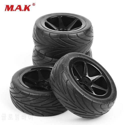 90mm RC 1/10 On Road Buggy Tire Wheels Rims 12mm Hex 4pcs Set For HSP HPI Racing Accessories Width 33mm/40mm Front/Rear Tire