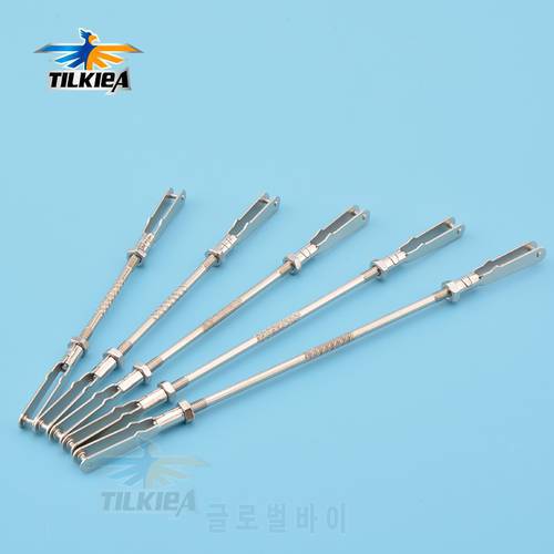 1pcs M3 Clevis + Rod Assembly M3 Clevis Threaded at 2 end D2.5mm M3 Push Rod Steel Wire Push Pull Rod Pushrod Connecting Rod