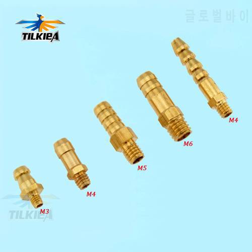 Rc Boat Brass Water cooling faucet M3/M4/M5/M6 Thread Water Nipples Fuel Nozzles For Methanol Gasoline Boat 2pcs