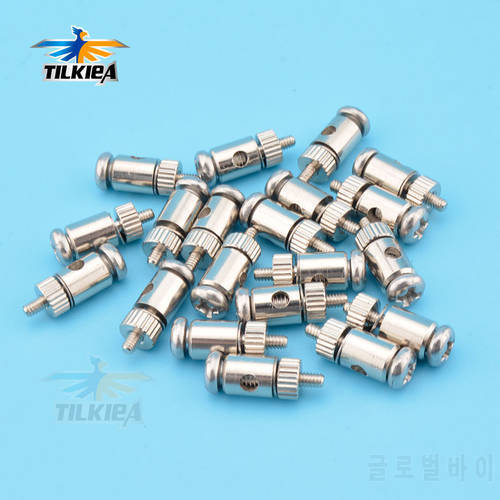 10/100pcs High Quality RC Air Plane Push Rod Linkage Stoppers Servo Connectors D2.0mm Pull Rod Servo Connection