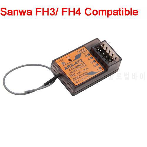 ARX-472 Compatible Sanwa FH3 FH4 4 Channel Surface Receiver For Racing RC Car Parts