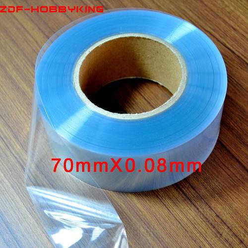 70mm 70mmX0.08mm Transparent Clear PVC Heat Shrink Tube For RC LiPO NiMH NiCd Battery Shrinking Case Shealth Housing