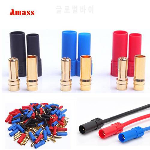 9Pairs/lot Amass XT150 Connector Adapter Male Female Plug 6mm Gold Banana Bullet Plug 150 High Rated Amps For RC LiPo Battery