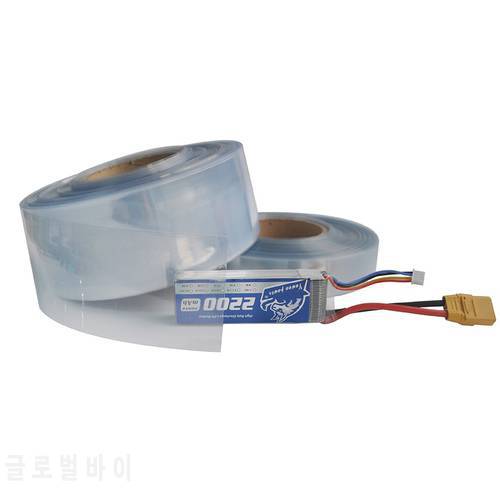 Transparent Clear 1m Length Lipo Battery Casing PVC Heat Shrink Tube Sleeving Wrap Wire Battery Films for 2S-6S Lipo Battery