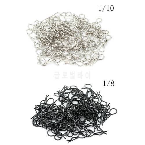 100pcs/lot 1/10 1/8 Stainless Steel Body Clips Pins For RC Car Racing Shell Wind Tail Parts