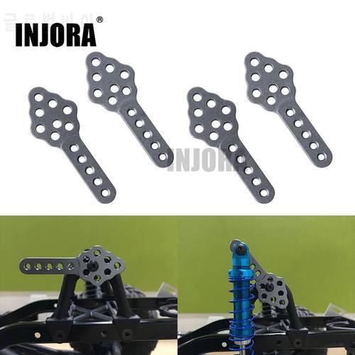 INJORA 4Pcs CNC Metal Shock Absorber Mount Adjust Height Angle Stand for RC Crawler Car Axial SCX10 90046 D90 D110