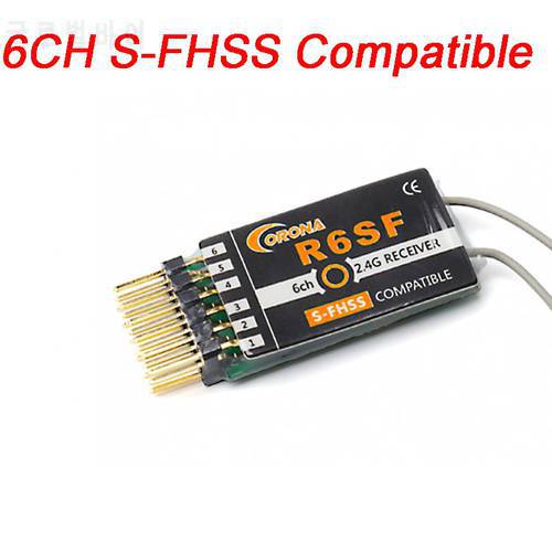 Corona R6SF 2.4GHz S-FHSS/FHSS Compatible 6Ch Micro Receiver for FUTABA T6J/T8J/T10/T14SG