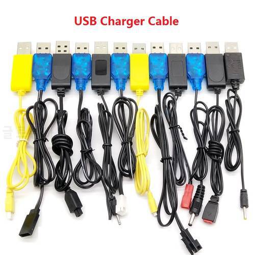 3.7V Battery USB Charger SM JST 2P MX2.0-2P X5 3.5MM 2.5MM For RC Helicopter Quadcopter Toys Car Model Truck Boat Spare Parts