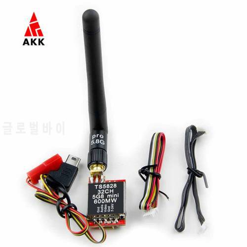AKK TS5823L/TS5828L 5.8G 600MW FPV Audio Video Transmitter RP-SMA Female for Mini FPV Quadcopter