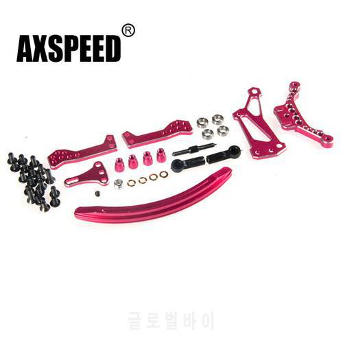 AXSPEED 1Set Aluminum Curve Slide Track Steering Set for 1/10 RC Crawler Cars Sakura D4 RWD High Quality