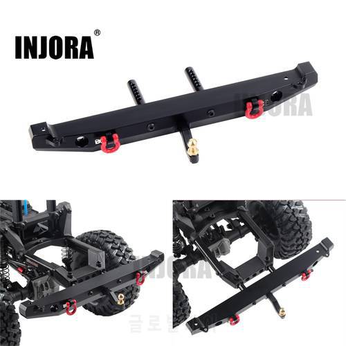 INJORA Metal Rear Bumper with LED Light for 1:10 RC Crawler Car Axial SCX10 90046 90047