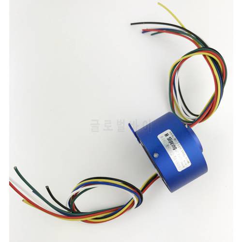 Hollow Slip Ring Hole Diameter 12.7mm 2/4/6 Circuits 10A Slip Ring For Camera Pan Tilt/Robot/Electric Equipment