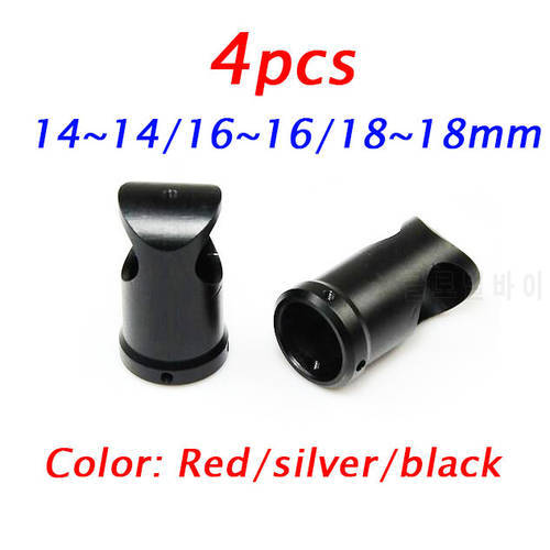 4 Pcs 14-14mm/16-16mm/18-18mm Metal Tee Three-way Carbon Fiber Pipe Connector Adapter Joint for DIY RC Kvadrokopter Multicopter