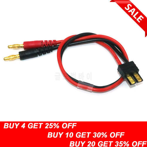 4.0mm Banana Plug to TRX Male Connector Adaptor Cable 35cm Long for Lipo Battery Balance Charging