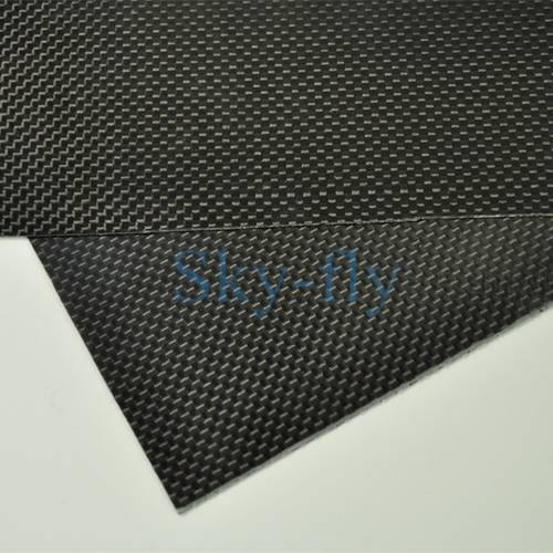 1 Sheet 0.3mm 100% Carbon Fiber Plate Panel Sheet 3K Plain Weave Glossy Hot Multi-Size