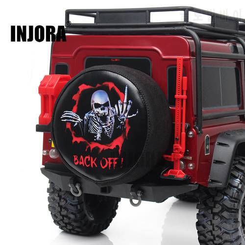 1PCS INJORA Leather Spare Tires Cover for 1/10 RC Crawler TRX-4 AXIAL SCX10 Upgrade Parts