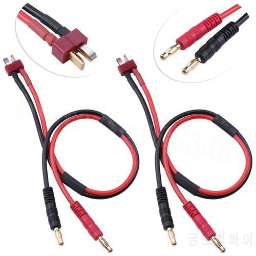 2PCS T Plug Dean Style Connector Male to 4.0mm Bullet Banana Plugs Adapter Lead 14AWG Silicone Wire Cable 11.8