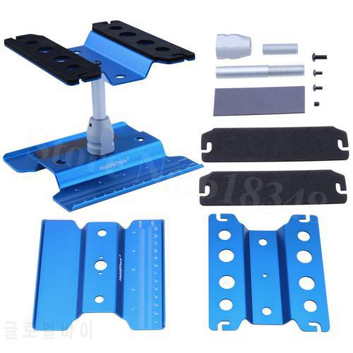 Aluminum Alloy RC Car Work Stand Repair Workstation 360 Degree Rotation Lift Or Lower For 1/8 1/10 Scale Models