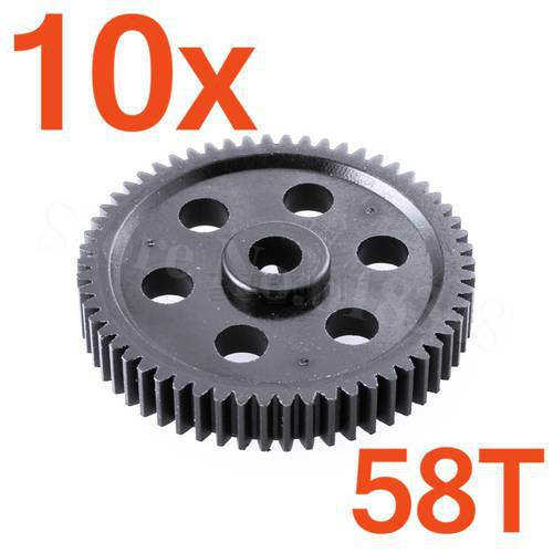 10pcs RC HSP 03004 Spur Diff Main Gear 58T Teeth For 1/10 Nitro On Road Car Drift 94103 94123 (Pro) Redcat Lightning EPX STK