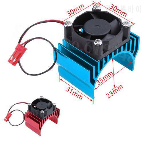 Aluminum Heat Sink With DC 5V Cooling Fan Electric Engine Heatsink for 1/10 Scale RC Car 540 550 3650 Size Motor