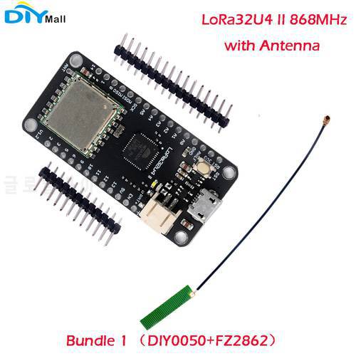 LoRa32u4 II Lora Development Board 868mhz 915 MHz IOT Module LiPo SX1276 HPD13 with GSM IPX IPEX 1.13 UF.L Antenna