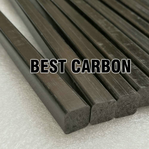 13mm x 1000mm Pultruded Square Solid Carbon Fiber Rod