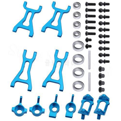 Aluminum Steering Knuckle Hub Kit Lower Susp Arm Ball Bearing For RC Wltoys A979 1/18 Off Road Monster Truck Upgrade Parts