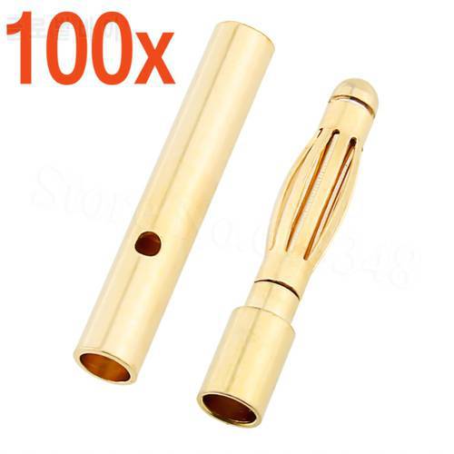 Wholesale 1000 Pairs 2mm Gold Bullet Banana Plug Connector RC Battery ESC Replacement