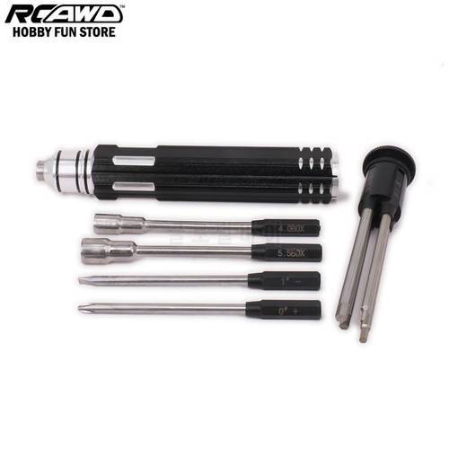 RCAWD 8 in 1 Hex Screw Driver Tools Set Box Spanner Slotted Phillips Screwdriver For RC Car Helicopter Parts T10007 T10011