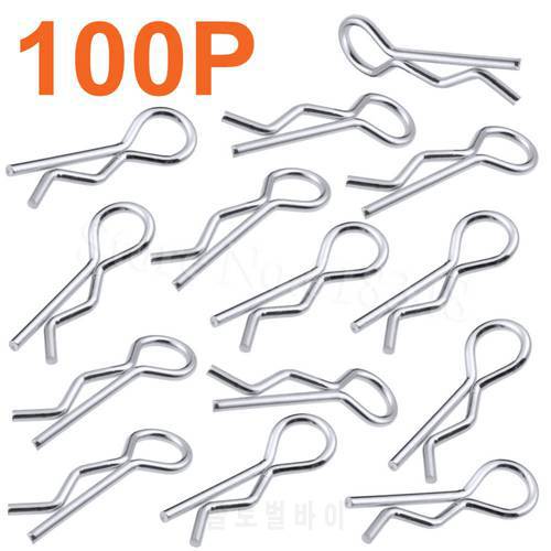 100pcs Universal 1/5 1/8th Scale Large Body Clips Steel RC Car Parts Truck Buggy Shell Replacement For Redcat HSP 81013 Baja