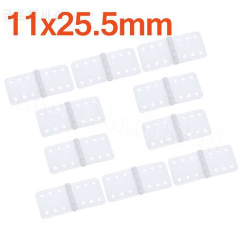 10x Plastic Pinned Nylon Hinges 11x25.5 mm For RC Airplanes Parts Model Replacement