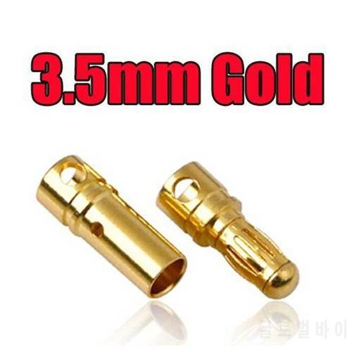 200 pcs(100 pair) 2.0 3.5 4.0 mm Gold Bullet Banana Connector plug for RC Quadcopter Motor ESC Lipo Battery Plugs Connect
