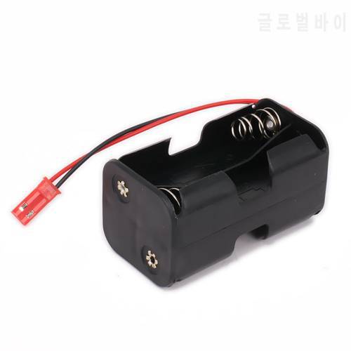 Receiver Battery Pack Case Box 4 x AA JST Connector(Battery Compartment) for 1/8 1/10 1/16 RC Nitro Car HSP Himoto HPI