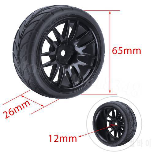 4Pcs RC Tyre & Wheel Rim for 1/10 Scale Nitro Power On Road Car HSP Sonic 94102