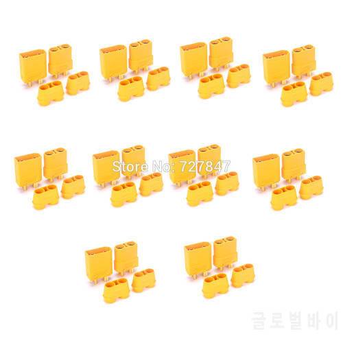 Amass Hot sale 10 Pairs Female Male XT90H XT90 Banana Fiche Prise Balle Connector for RC plug Battery
