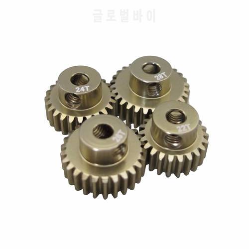 Alloy 7075 Hard Coated Motor Gear 48P 22T 24T 26T 28T for 1/10 RC Car