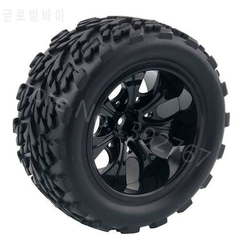4Piece/Lot RC Car Rubber Sponge Tires Tyre Rim Wheel For 1/10 Scale Models Racing HSP Off Road Monster Truck