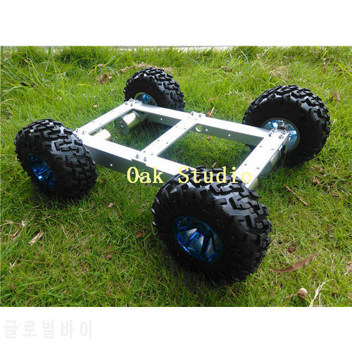 C37 4WD Car, Powerful Motor, Aluminium Alloy Chassis,130mm Big Tyre/Wheel, for DIY Smart car, Robot Competition