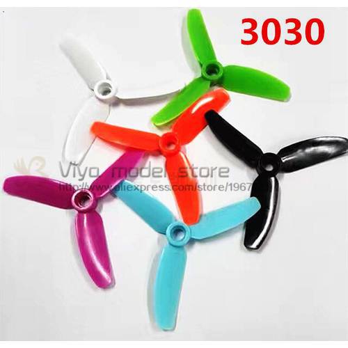 12PCS / 6 pairs 3030 propellers 3 inch 3 blade propeller (CW/CCW) for DIY mini race drones 1306 motor QAV-R quadcopter