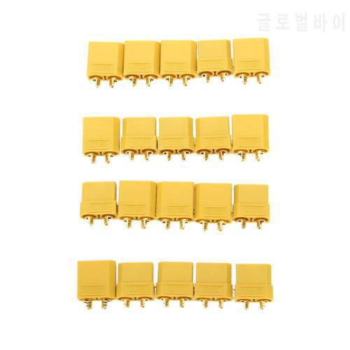 10 Pairs XT90 Battery Connector Set 4.5mm Male Female Gold Plated Banana Plug