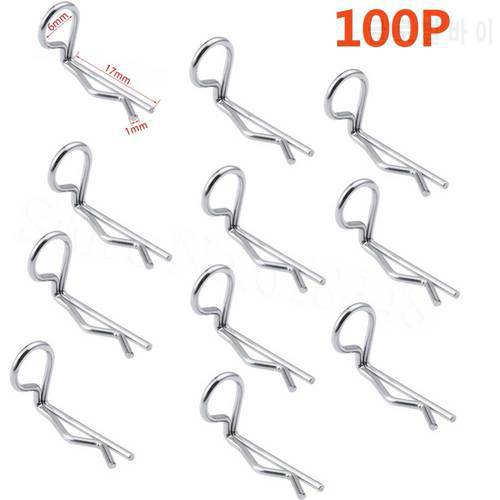 100pcs Body Clips 90 Degree Angle Pins Steel For 1/10th Scale RC Car Parts Upgrade Parts