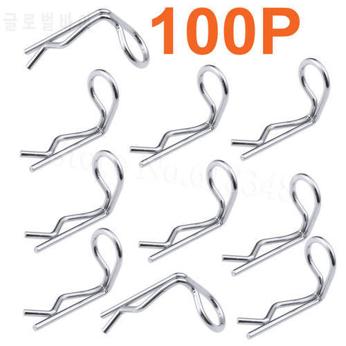 100pcs 90 Degree Body Clips Pins For 1/10 Scale RC Model Car Parts Replacement