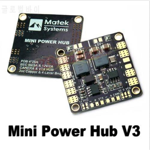 Matek Mini Power Hub Distribution Board V3 PDB BEC 5V 12V for QAV210 QAV250 Racing FPV Drone Quadcopter