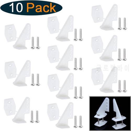 10 Sets Nylon Control Horns 4 holes W13xL18xH25mm with Screws For RC Model Airplane Parts KT Aeromodelling DIY