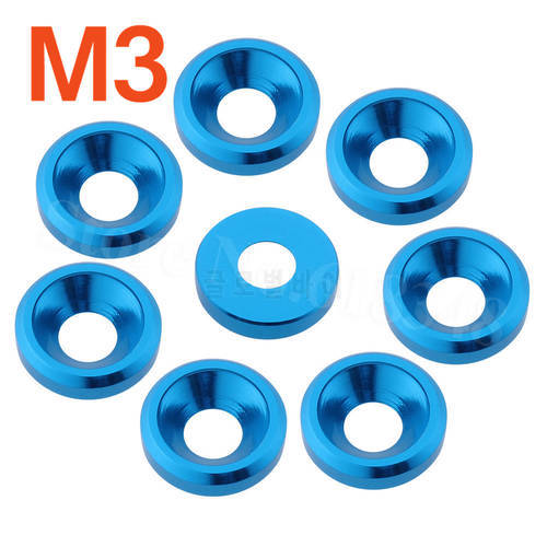 8pcs/Lot HSP 02164 3x8mm M3 Aluminum Washer Nut Alloy Flat Cone Cup Head Screw Gasket For 1/10 RC Model Car Parts